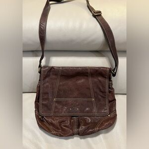 UGG Brown Leather Messenger Bag
